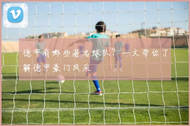 德甲有哪些著名球队？一文带你了解德甲豪门风采